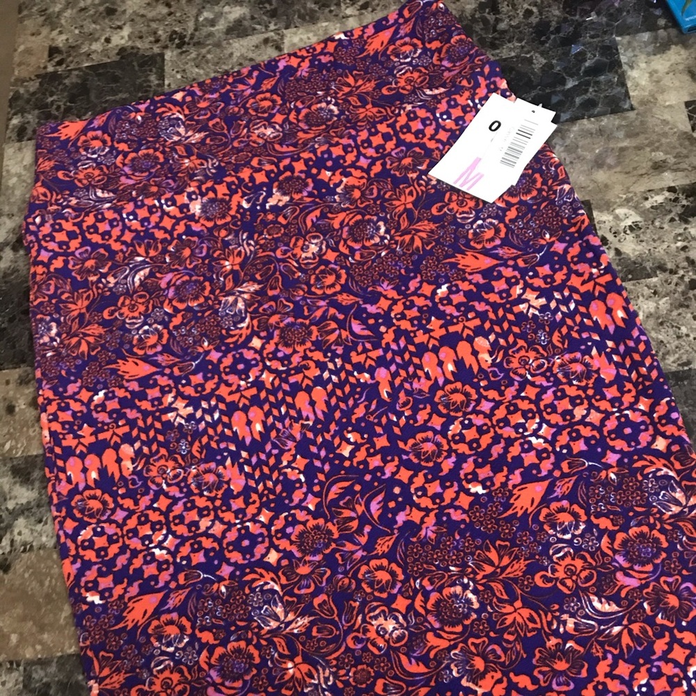 Lularoe Cassie Pencil Skirt Medium NWT bright